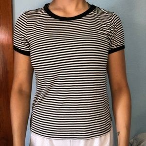 B&W Striped Tee American Eagle